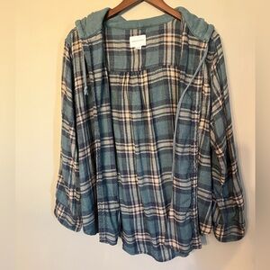 American Eagle Hooded Flannel
